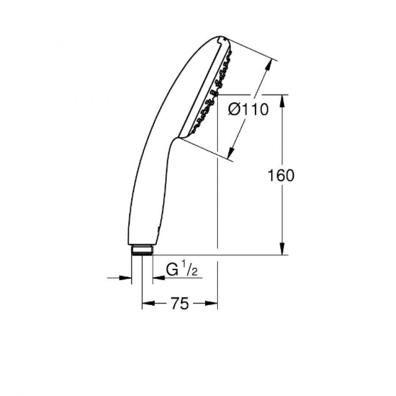 Ръчен душ с 1 фукнция GROHE TEMPESTA 110 - цена: 29.00лв.